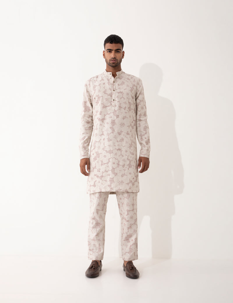 TORY VOID KURTA SET- IVORY