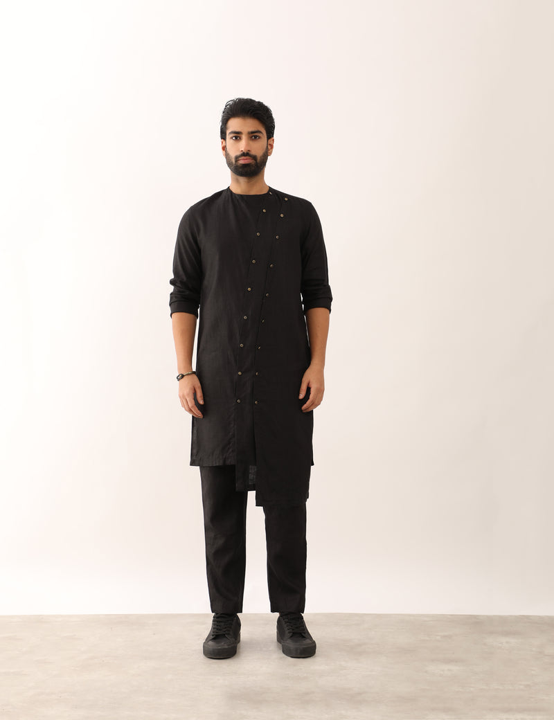 AYUSH KURTA SET - BLACK