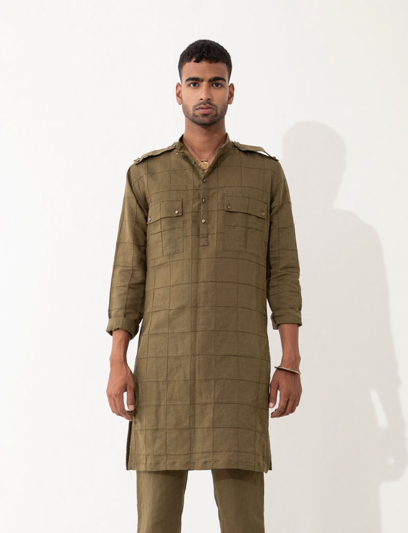 CARTER KURTA  -  BROWN