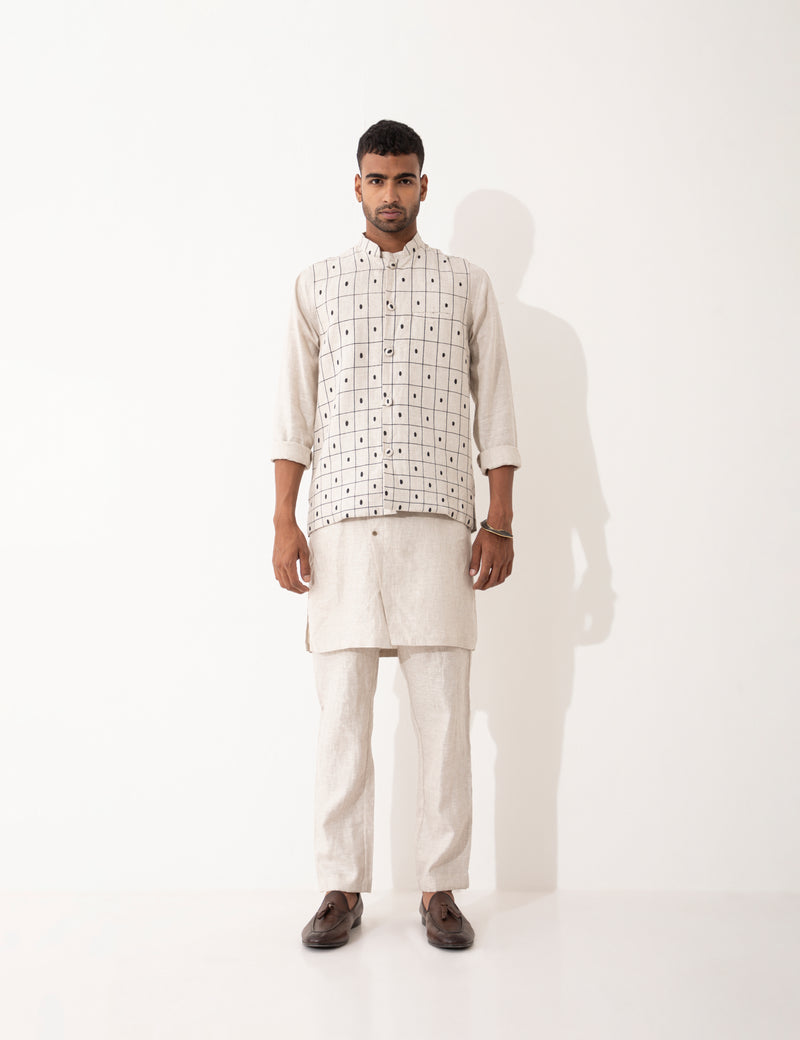 CHECKER BANDI  LOOK - IVORY