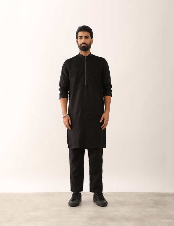 NAKSH KURTA SET - BLACK