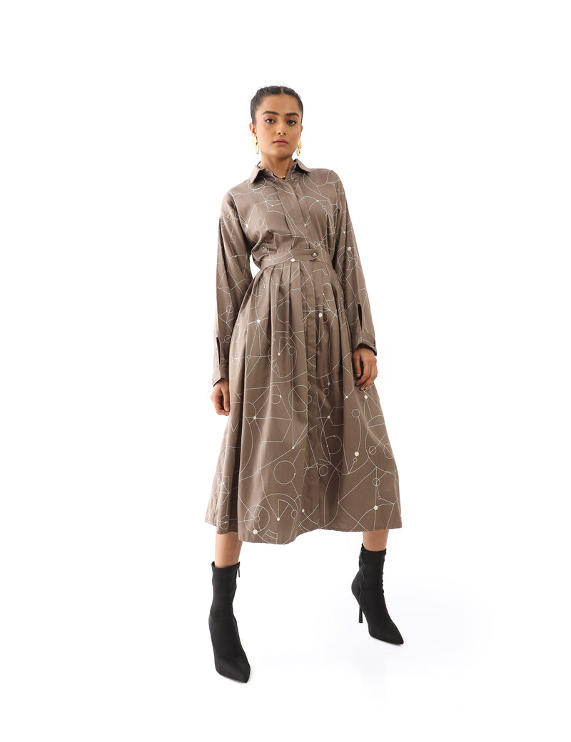 QUINN DRESS - TAUPE