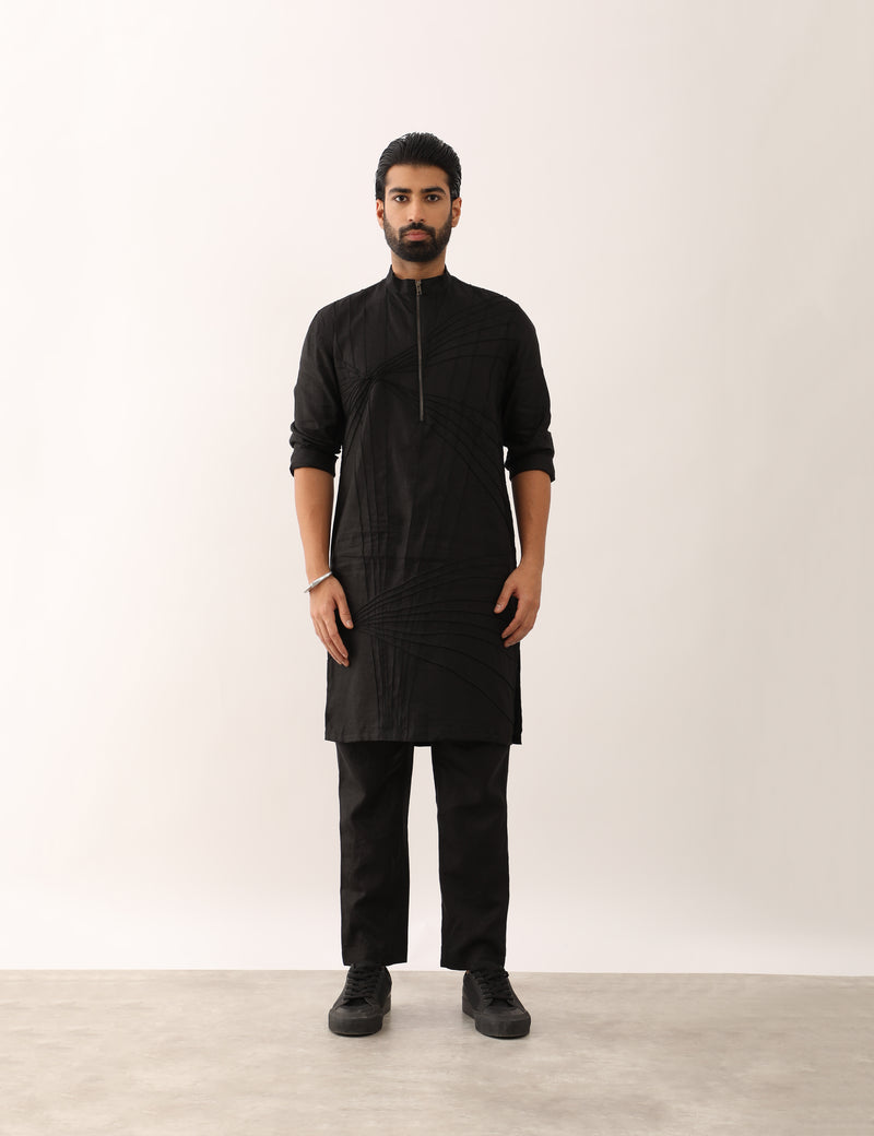 MANAV KURTA SET - BLACK