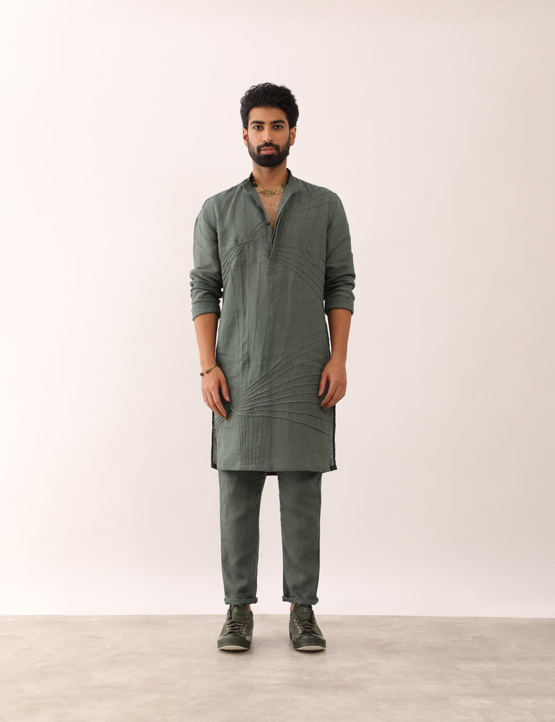 MANAV KURTA SET - GREEN