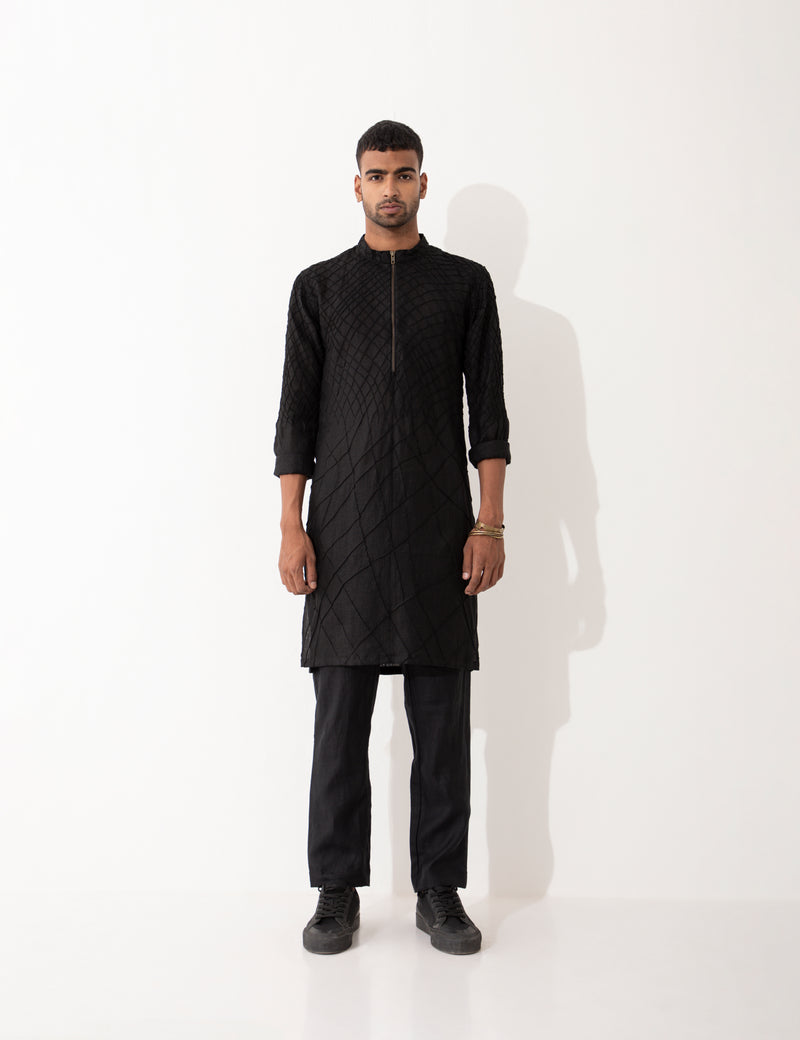 ALISTER KURTA SET  - BLACK