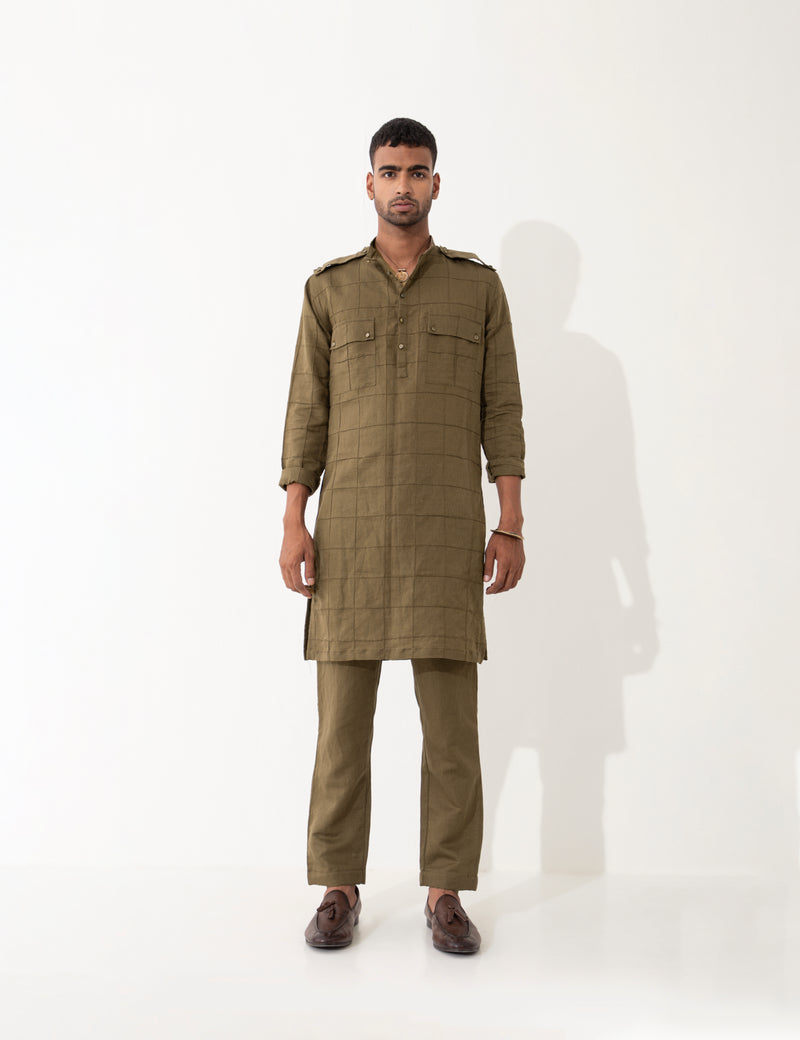 CARTER KURTA  -  BROWN