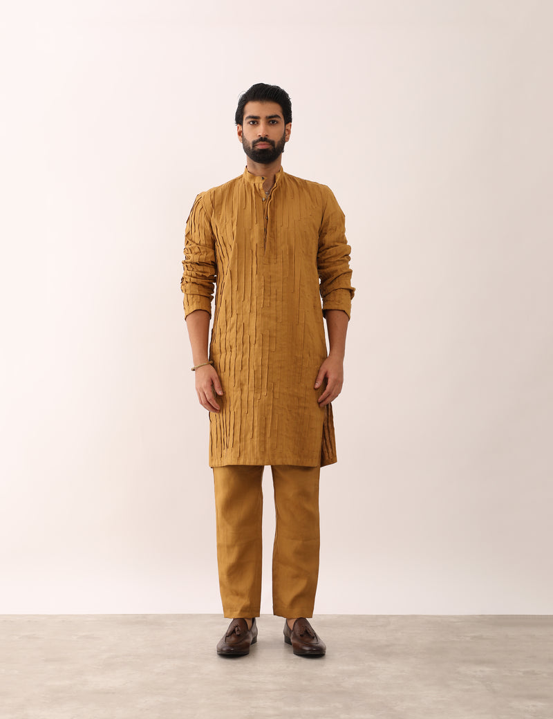 VIRAJ KURTA SET - MUSTARD