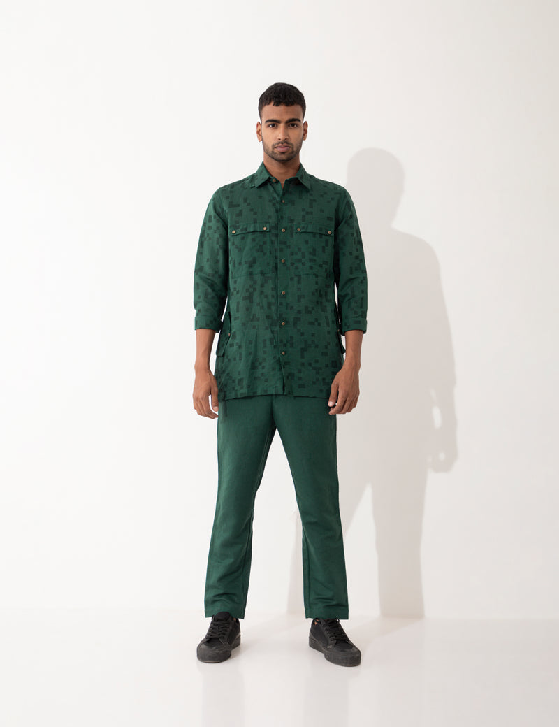 FEZZI CUBE  SHIRT SET - GREEN