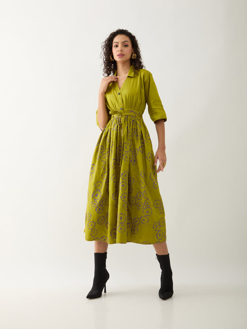 DELTA DRESS - LEAF