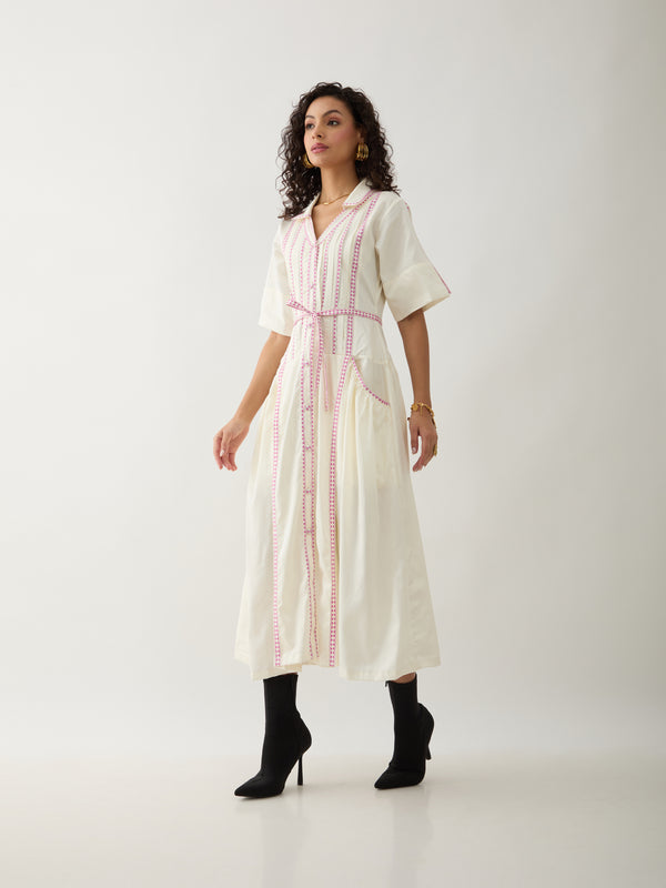 MORRIS DRESS - OFF WHITE