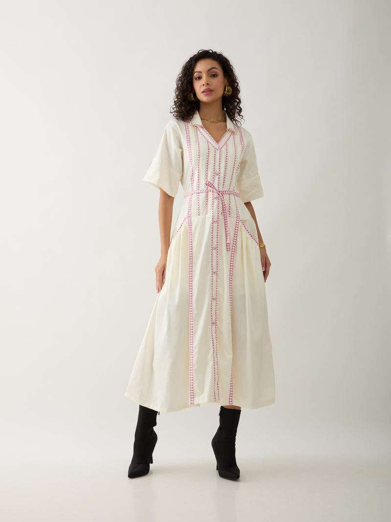 MORRIS DRESS - OFF WHITE