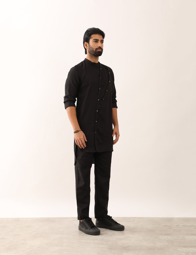 AADI  KURTA SET- BLACK