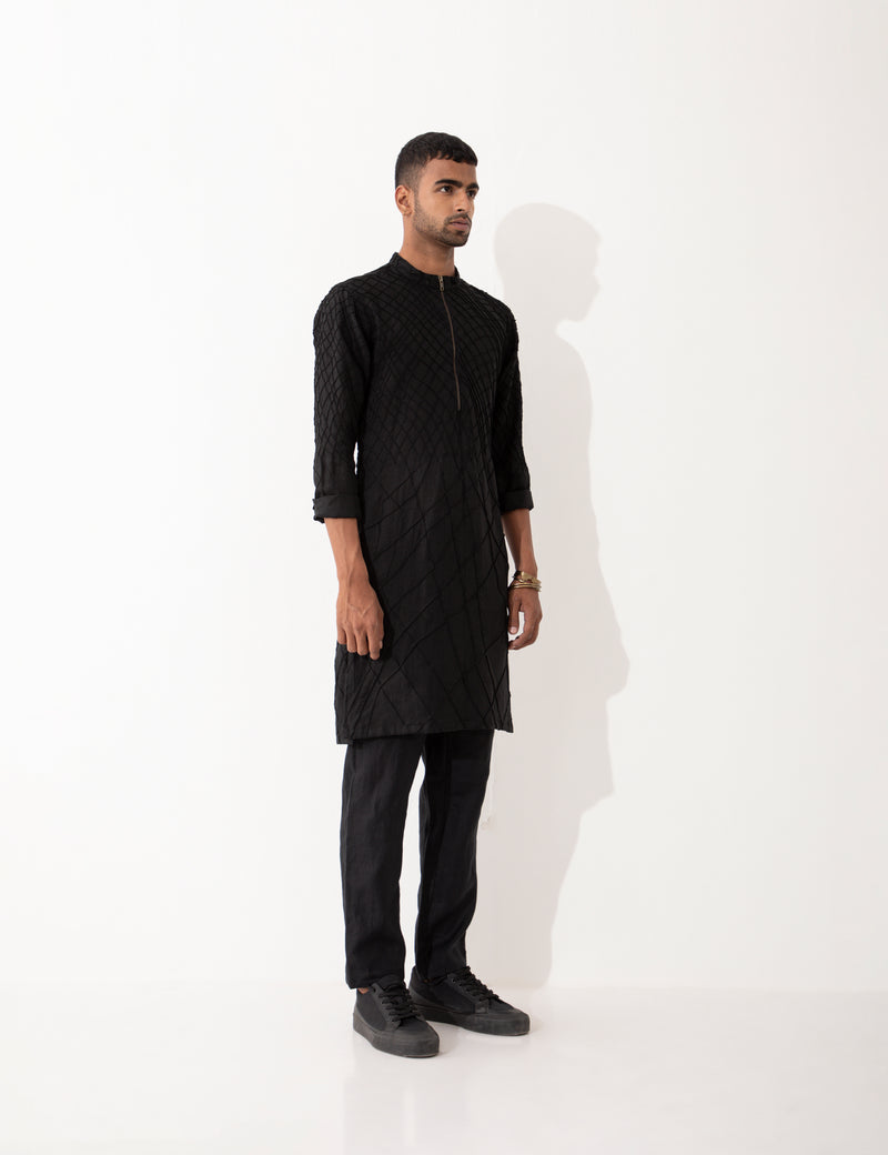 ALISTER KURTA SET  - BLACK