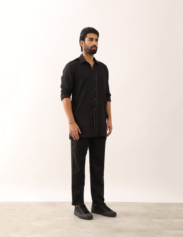 TEJAS SHIRT SET - BLACK