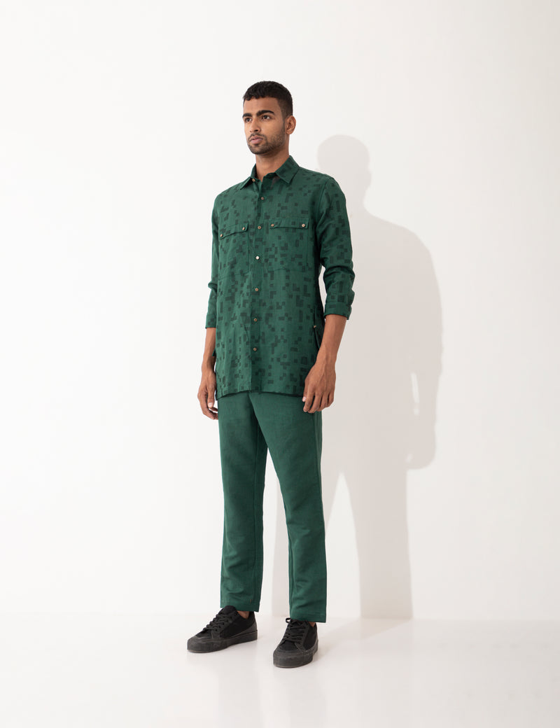 FEZZI CUBE  SHIRT SET - GREEN