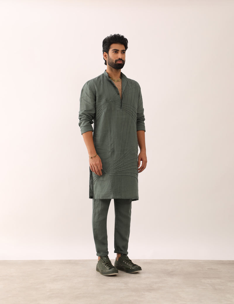 MANAV KURTA SET - GREEN