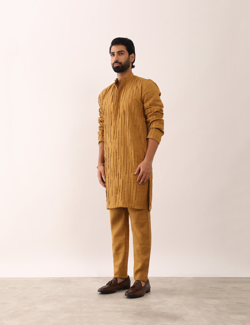 VIRAJ KURTA SET - MUSTARD