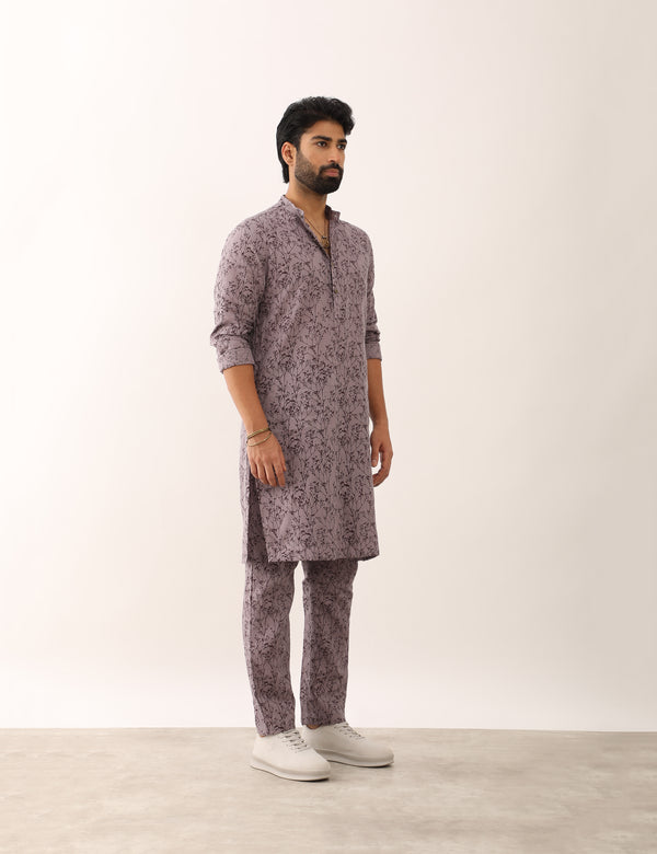 KRISH FOREST KURTA SET - PURPLE