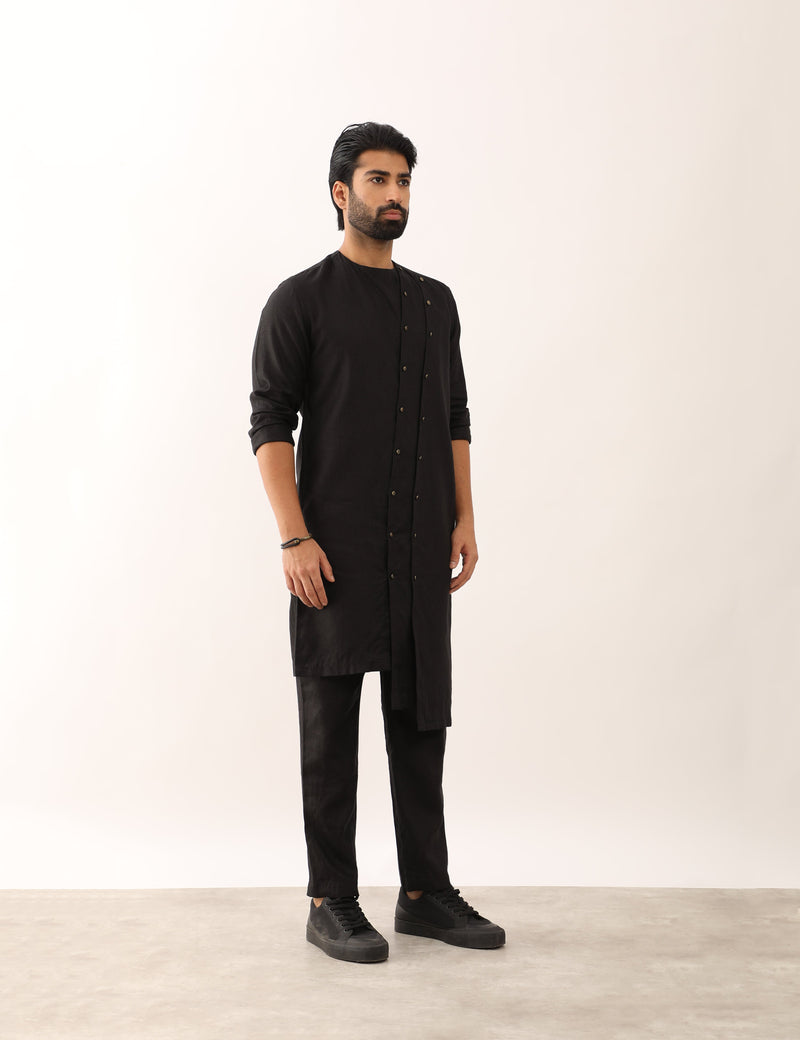 AYUSH KURTA  - BLACK