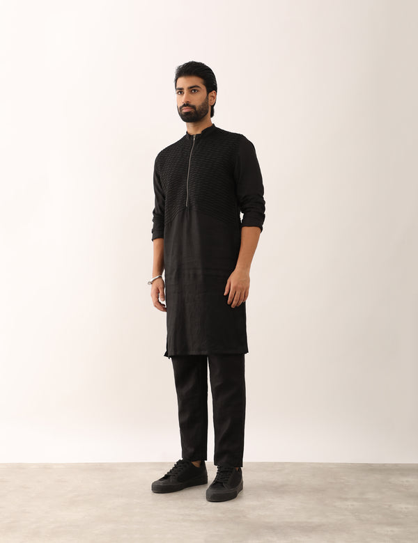 NAKSH KURTA SET - BLACK