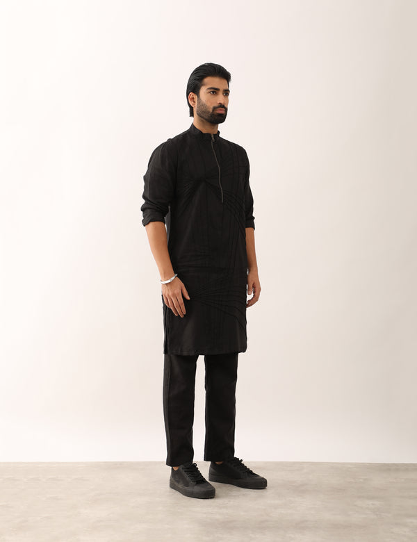 MANAV KURTA SET - BLACK