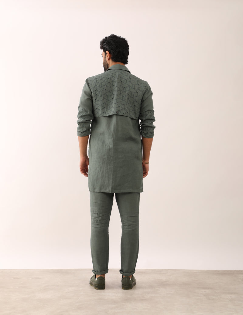 VEDANT SHIRT SET - GREEN