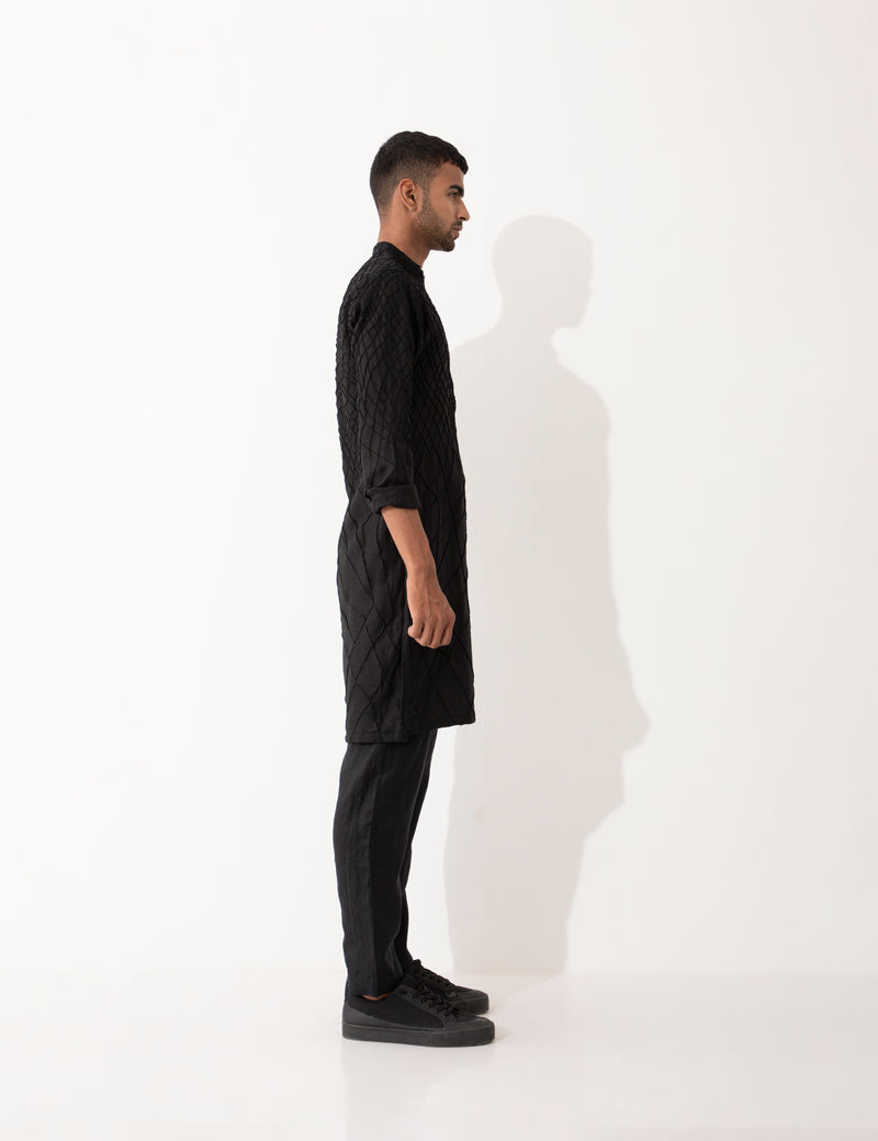 ALISTER KURTA SET  - BLACK