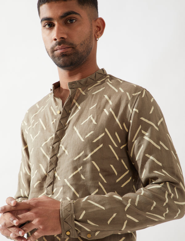 AIDEN PATHWAY KURTA - OLIVE