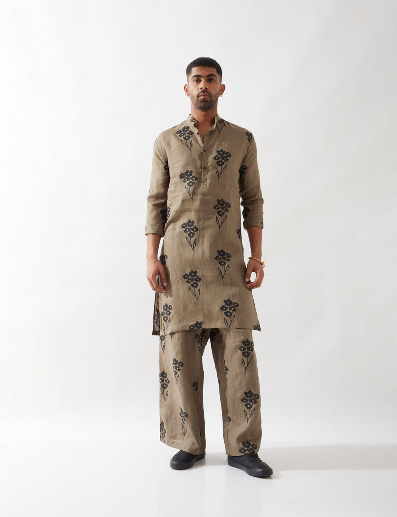 ZAYN FARM KURTA SET - OLIVE