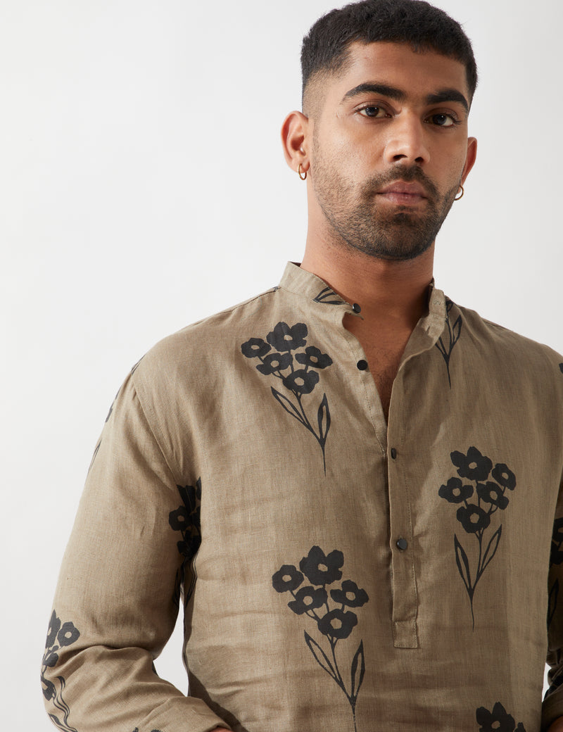 ZAYN FARM KURTA SET - OLIVE