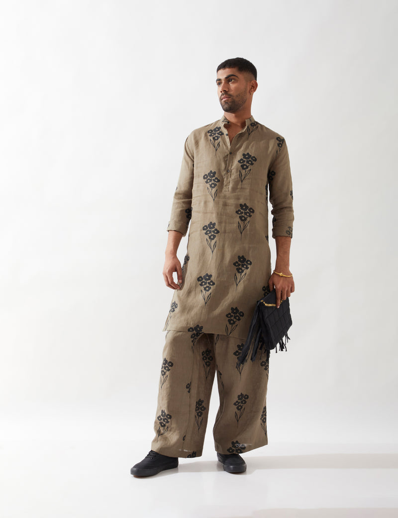 ZAYN FARM KURTA SET - OLIVE