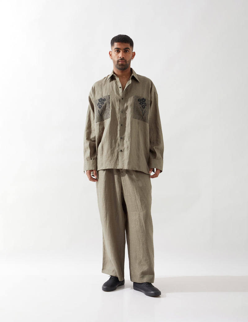 BLAISE FARM SHIRT SET - OLIVE