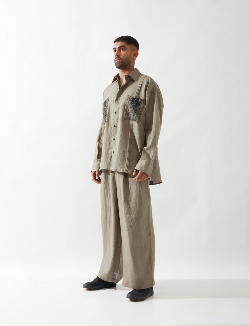BLAISE FARM SHIRT SET - OLIVE