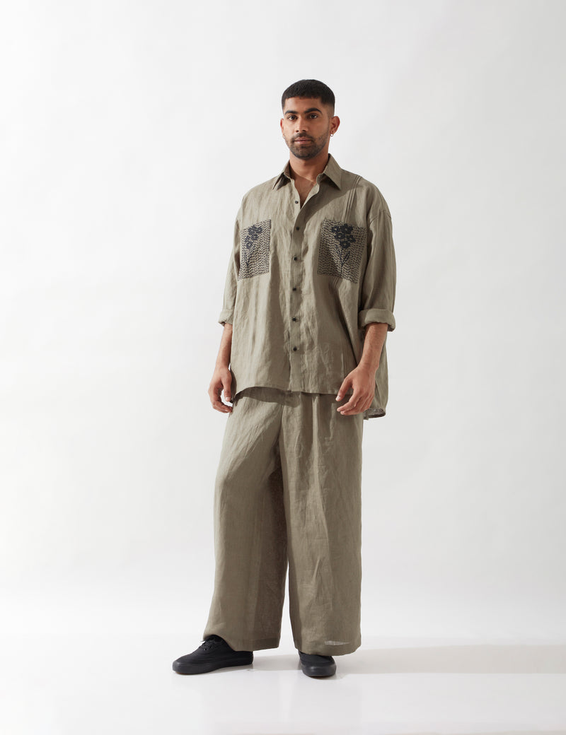 BLAISE FARM SHIRT SET - OLIVE