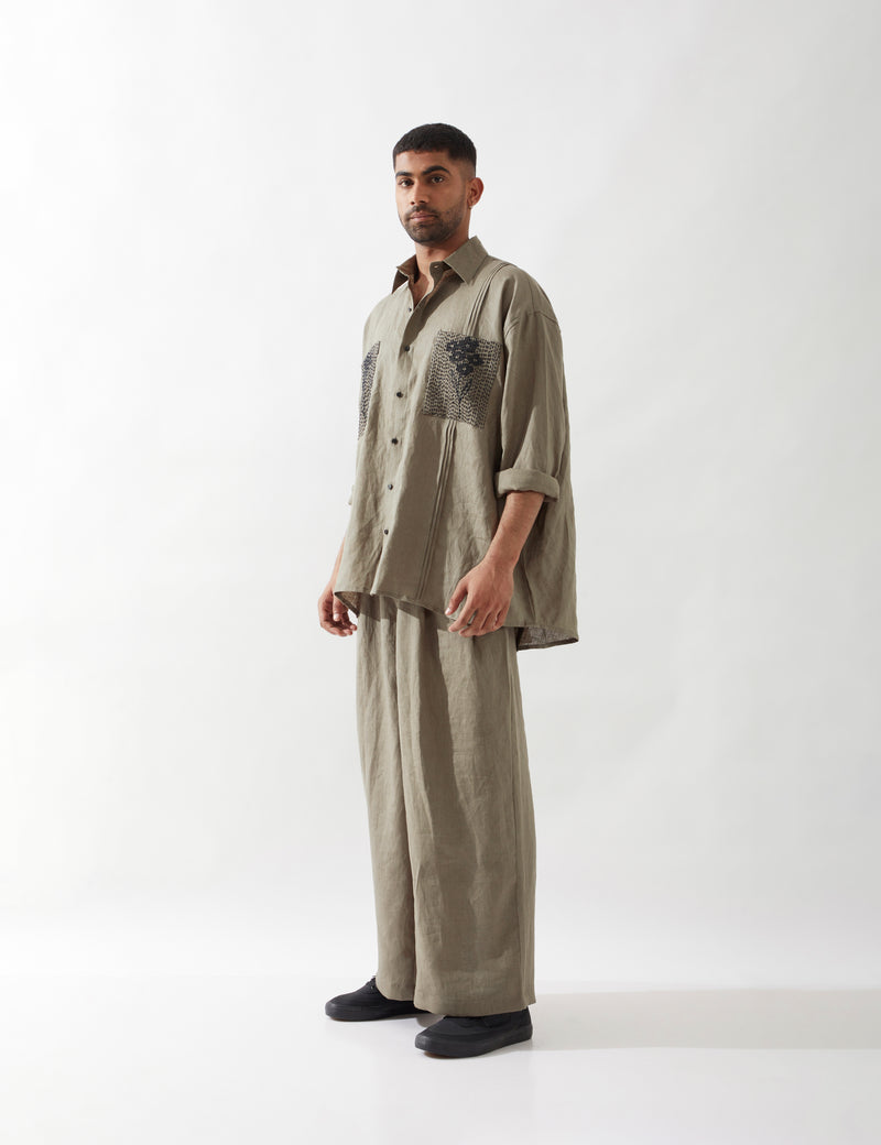 BLAISE FARM SHIRT SET - OLIVE