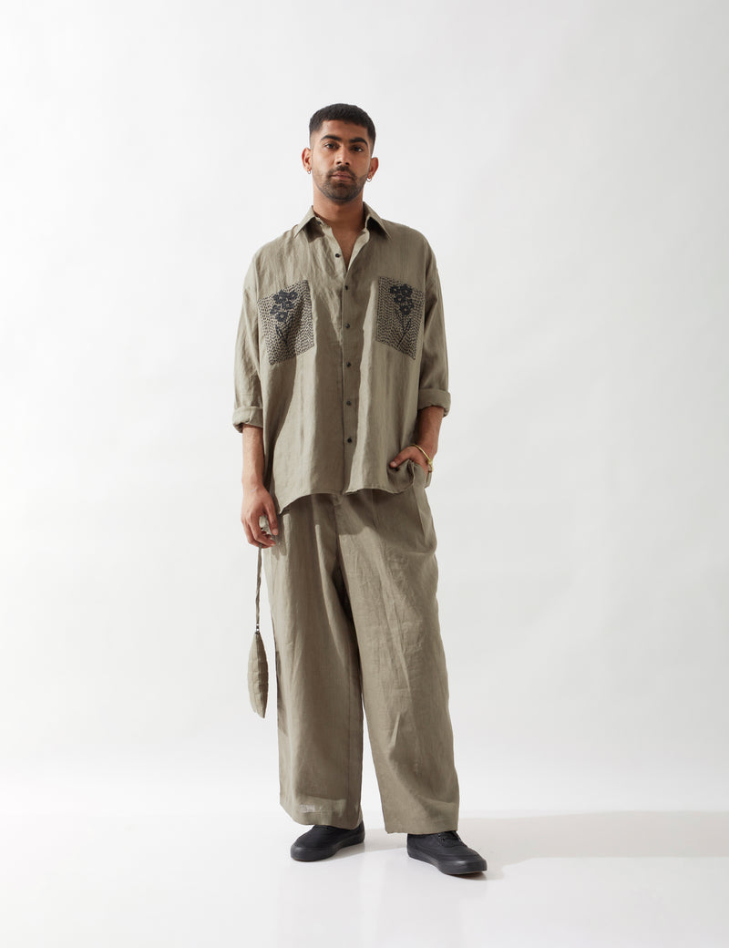 BLAISE FARM SHIRT SET - OLIVE
