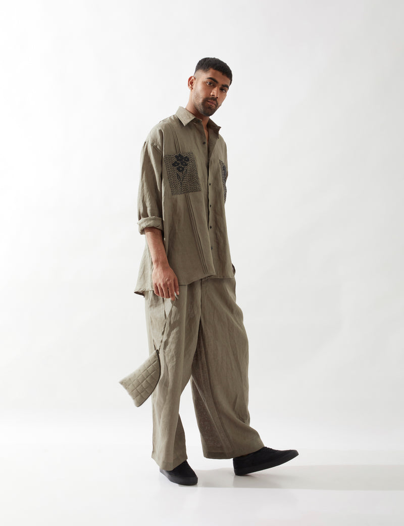 BLAISE FARM SHIRT SET - OLIVE