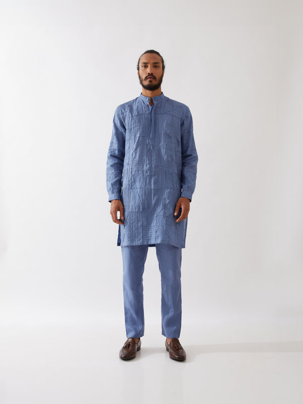 ETHAN KURTA SET - BLUE