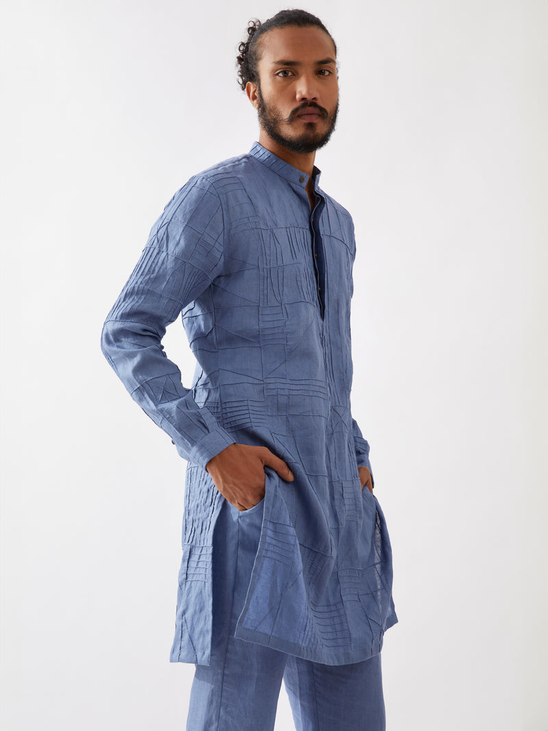 ETHAN KURTA SET - BLUE