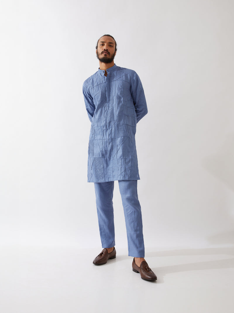 ETHAN KURTA SET - BLUE