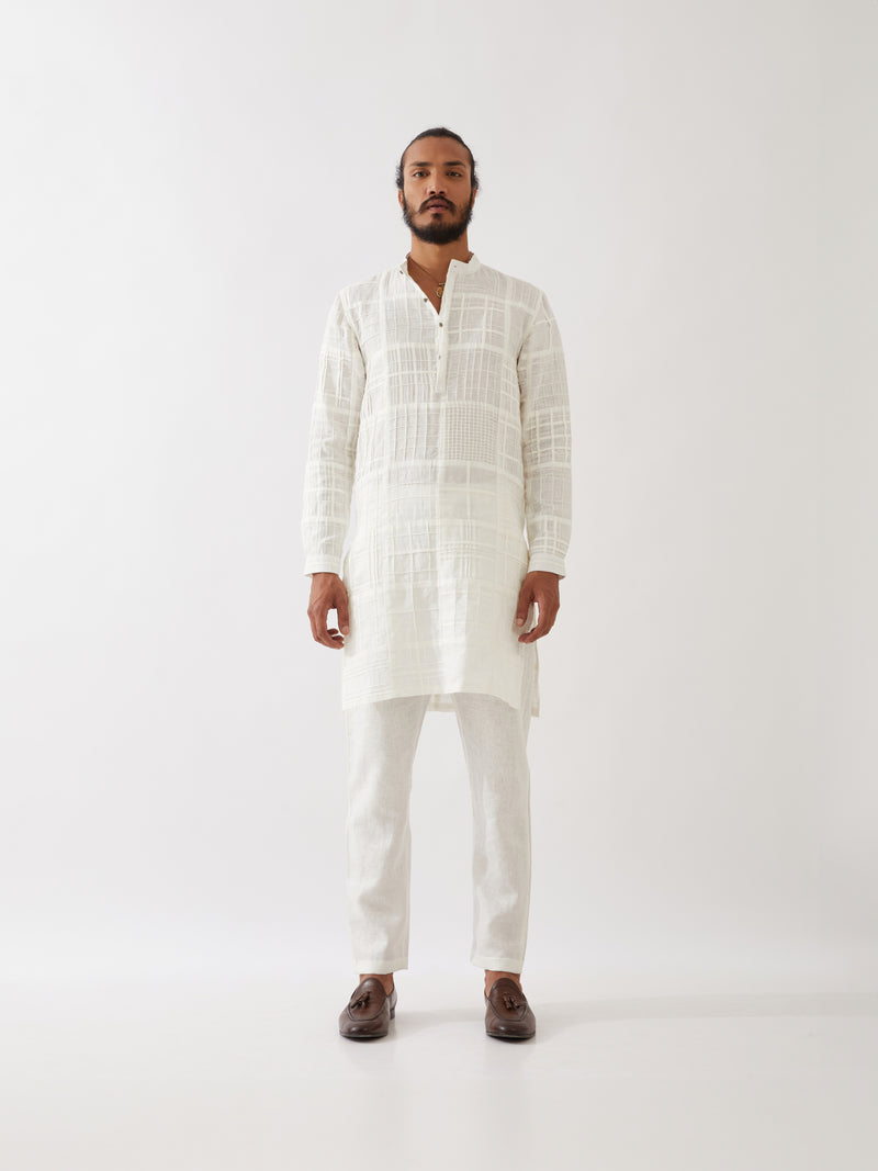 LUKE KURTA SET - WHITE