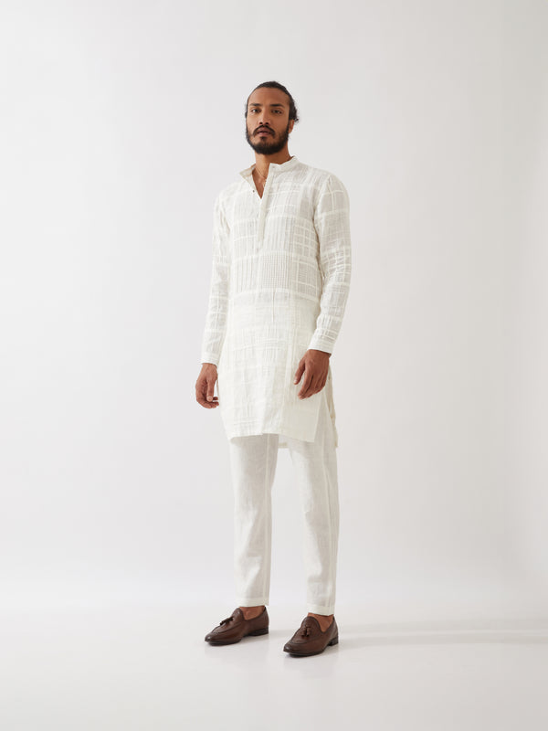 LUKE KURTA SET - WHITE