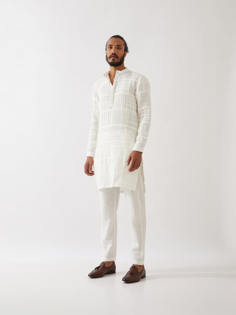 LUKE KURTA SET - WHITE