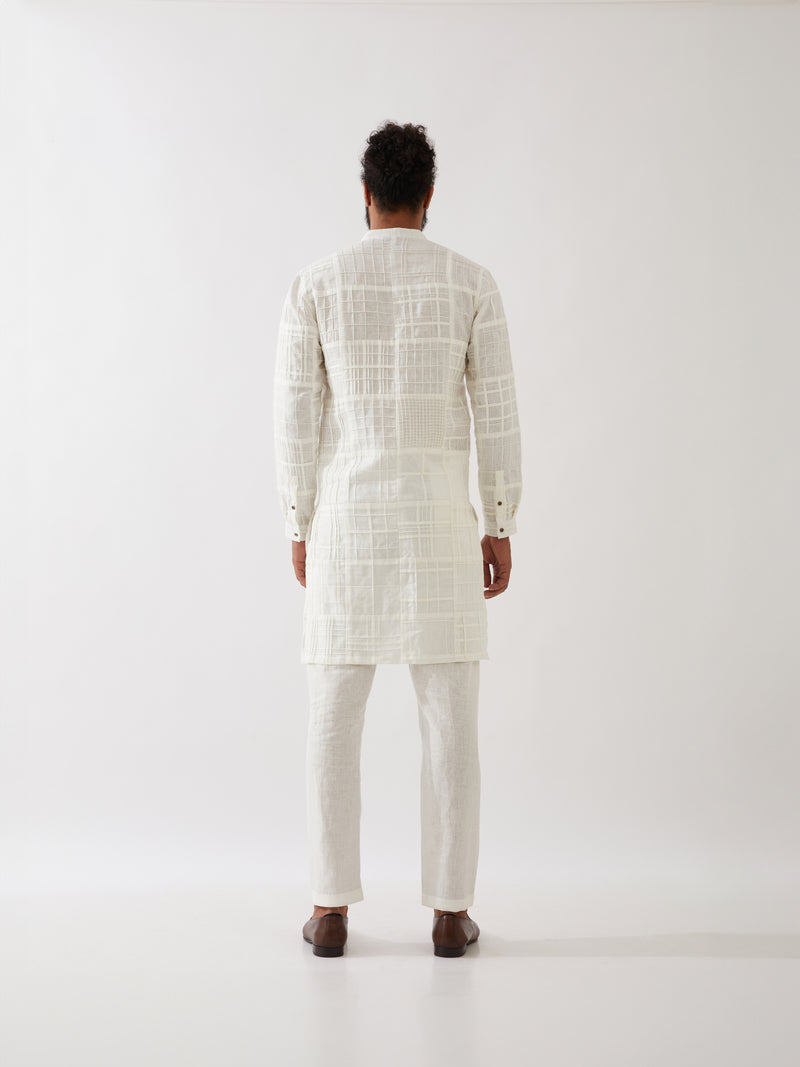 LUKE KURTA SET - WHITE