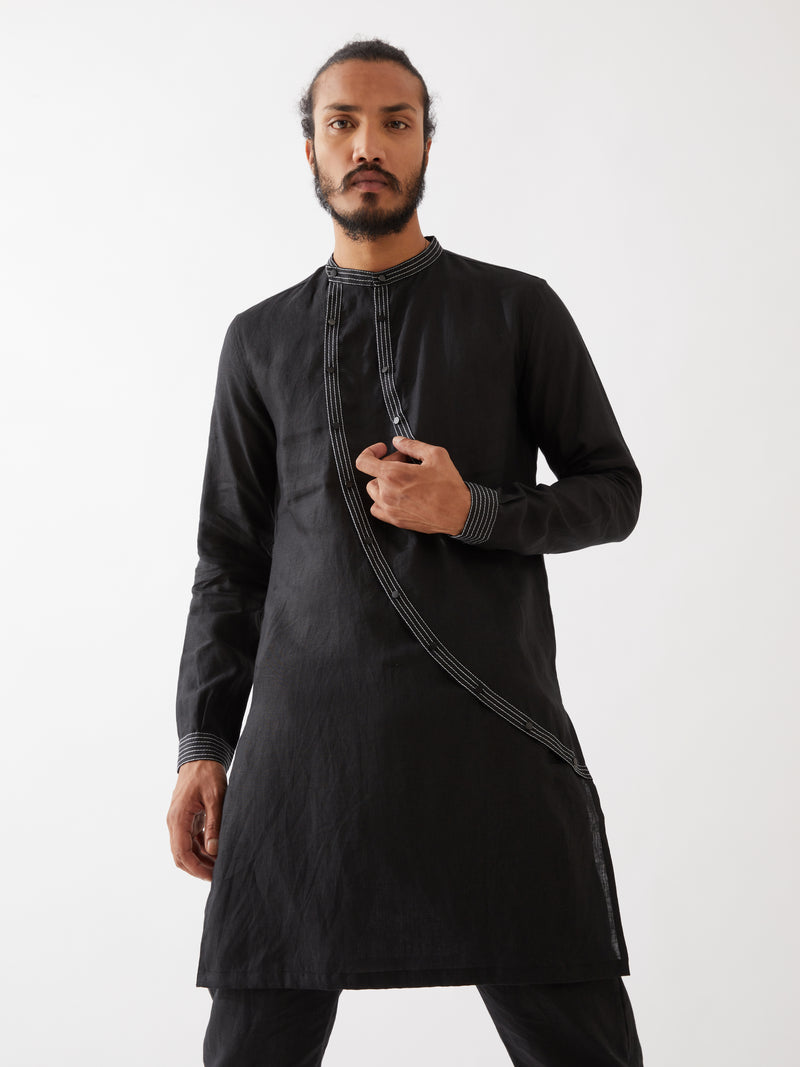 WAYLON KURTA SET - BLACK