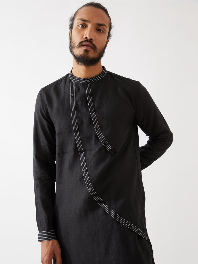 WAYLON KURTA SET - BLACK