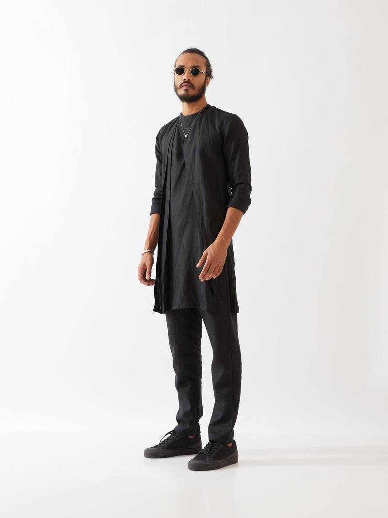 JOSE KURTA SET - BLACK