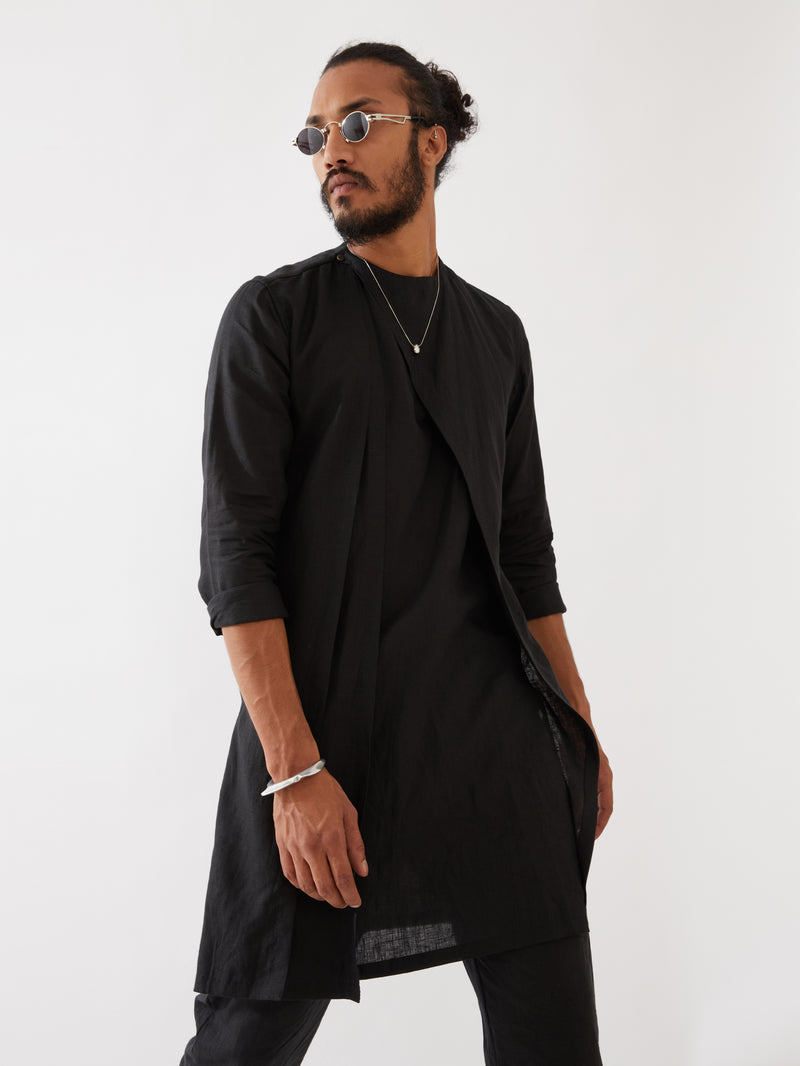 JOSE KURTA SET - BLACK