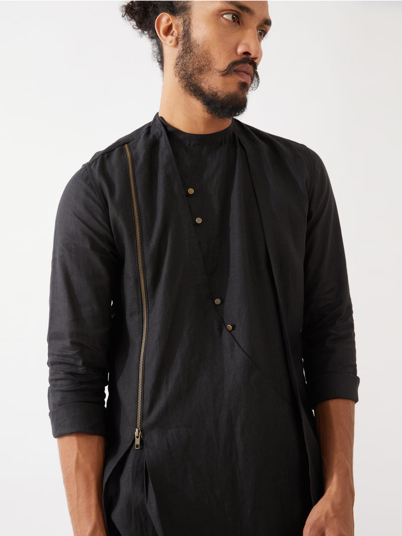 HUNTER KURTA SET - BLACK