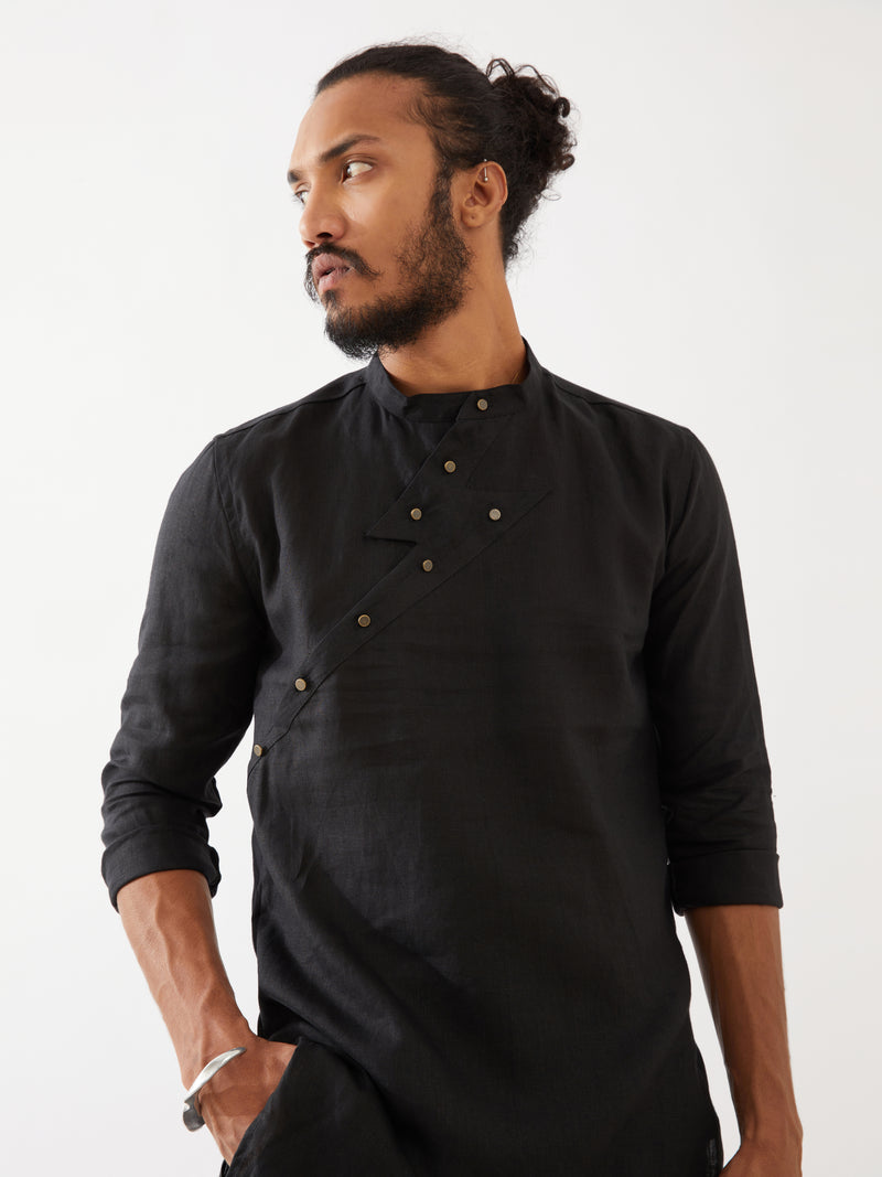 JACE KURTA SET - BLACK